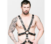 Love In Leather Mens Full Body BDSM Leather Brace Cuffs And Restraints